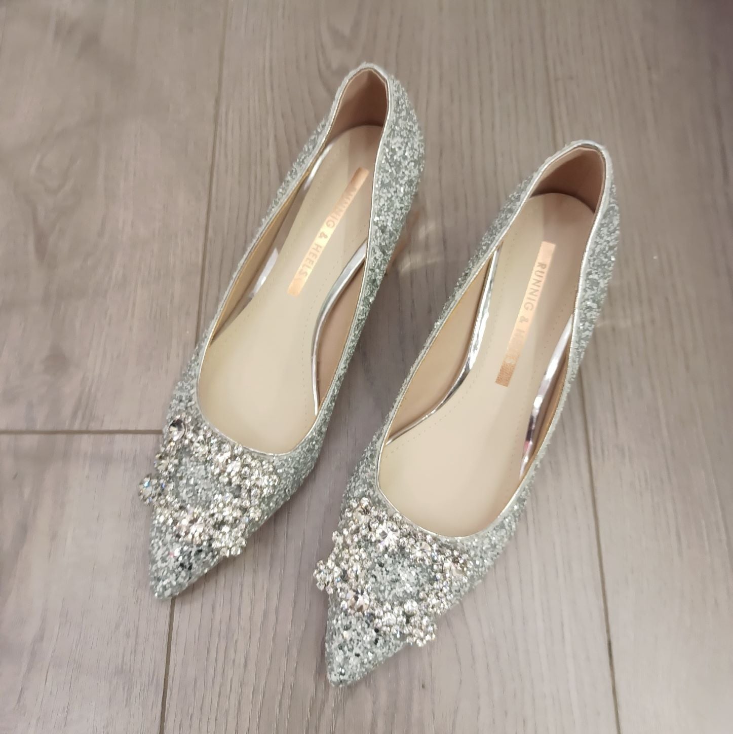 2023 Spring New Women's Single Shoes Luxury Pointed Sequins Rhinestone Crystal Bowknot High Heeled Wedding Party Shoes