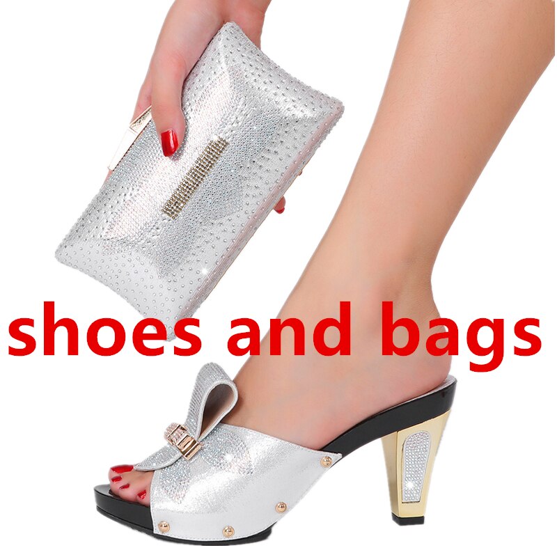 African Women Shoes With Matching Bags Italian Shoe And Bag Set For Party Ladies Wedges Shoes Summer Styles