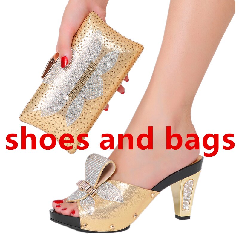 African Women Shoes With Matching Bags Italian Shoe And Bag Set For Party Ladies Wedges Shoes Summer Styles