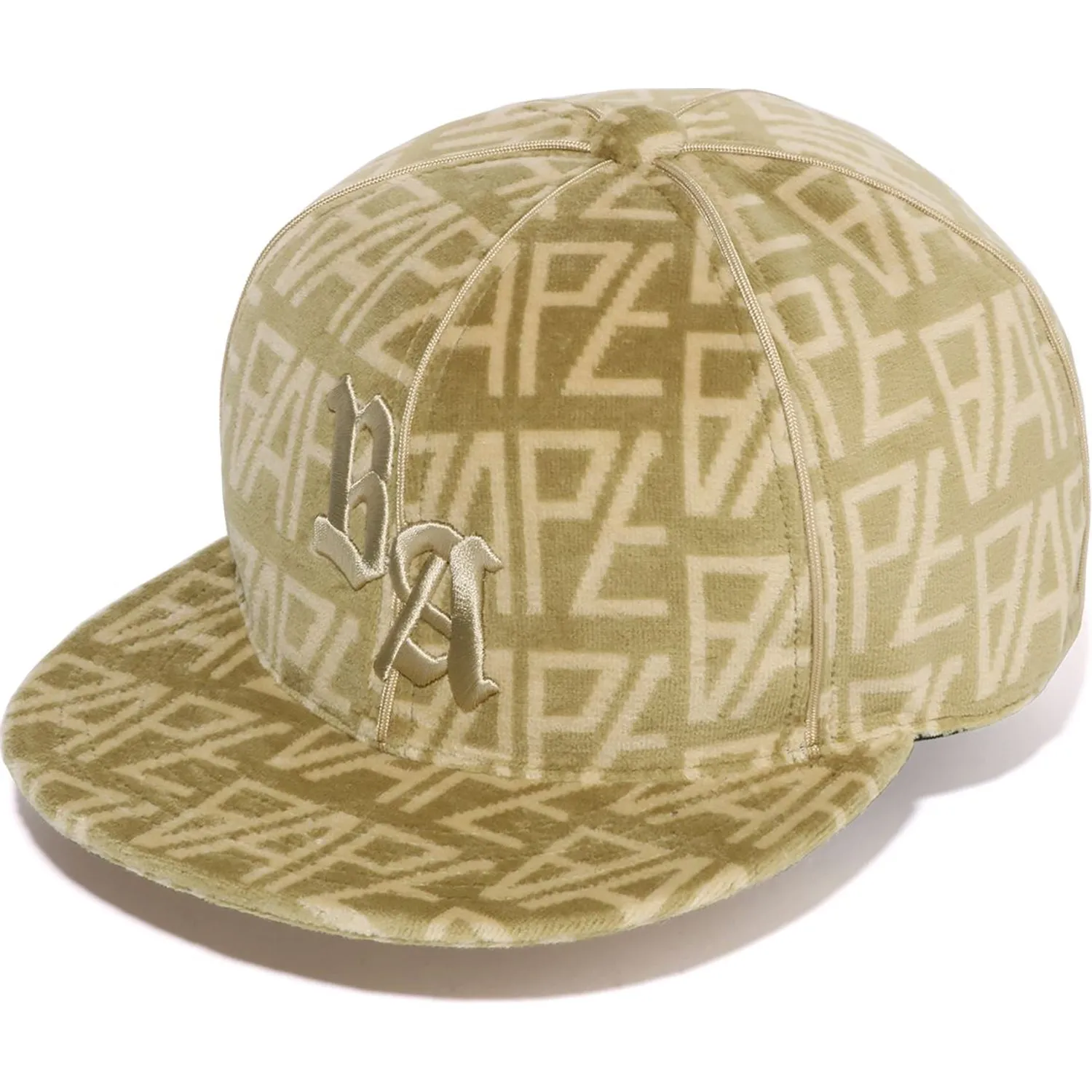 BAPE LOGO MONOGRAM VELOUR CAP MENS