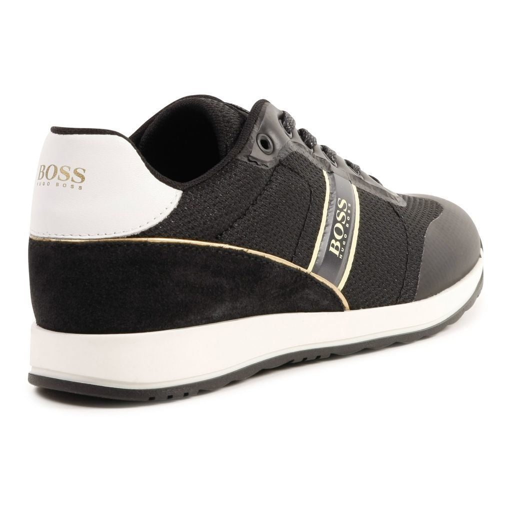 Black & Gold Logo Shoes