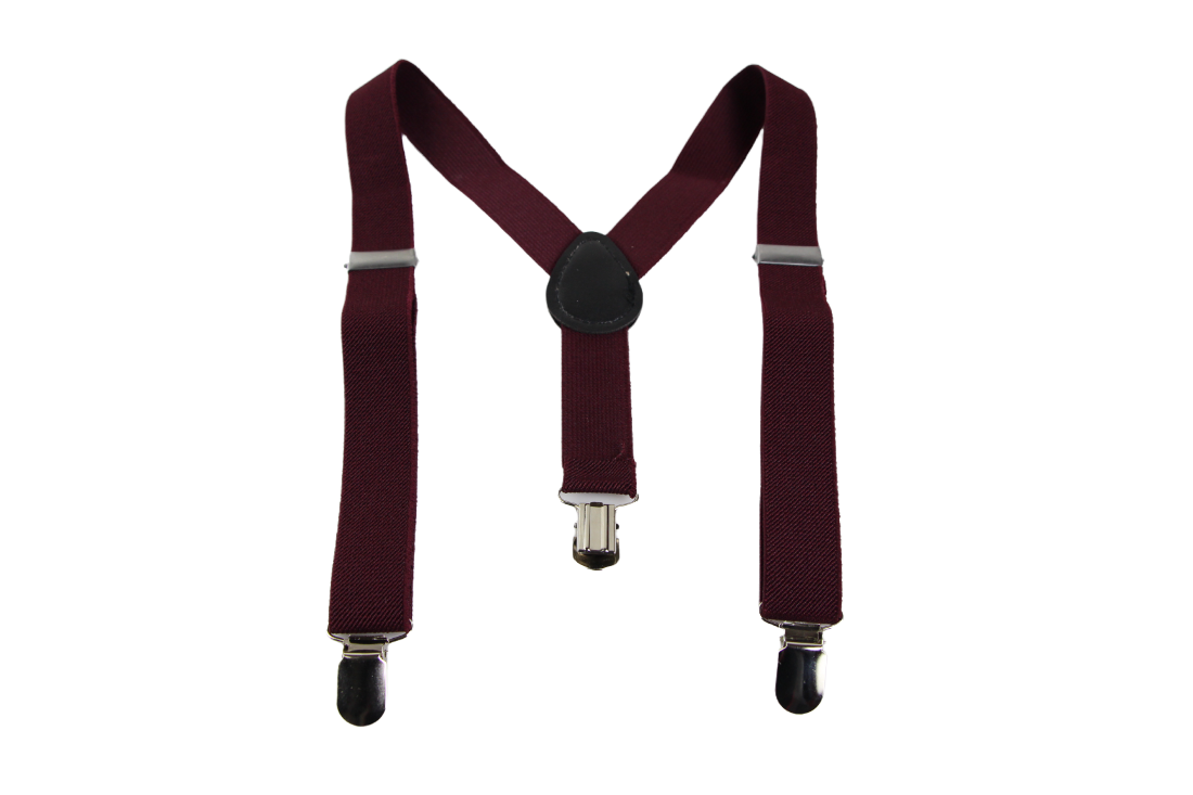 Boys Adjustable Plum 65Cms Suspenders