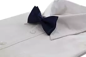 Boys Midnight Blue Plain Bow Tie