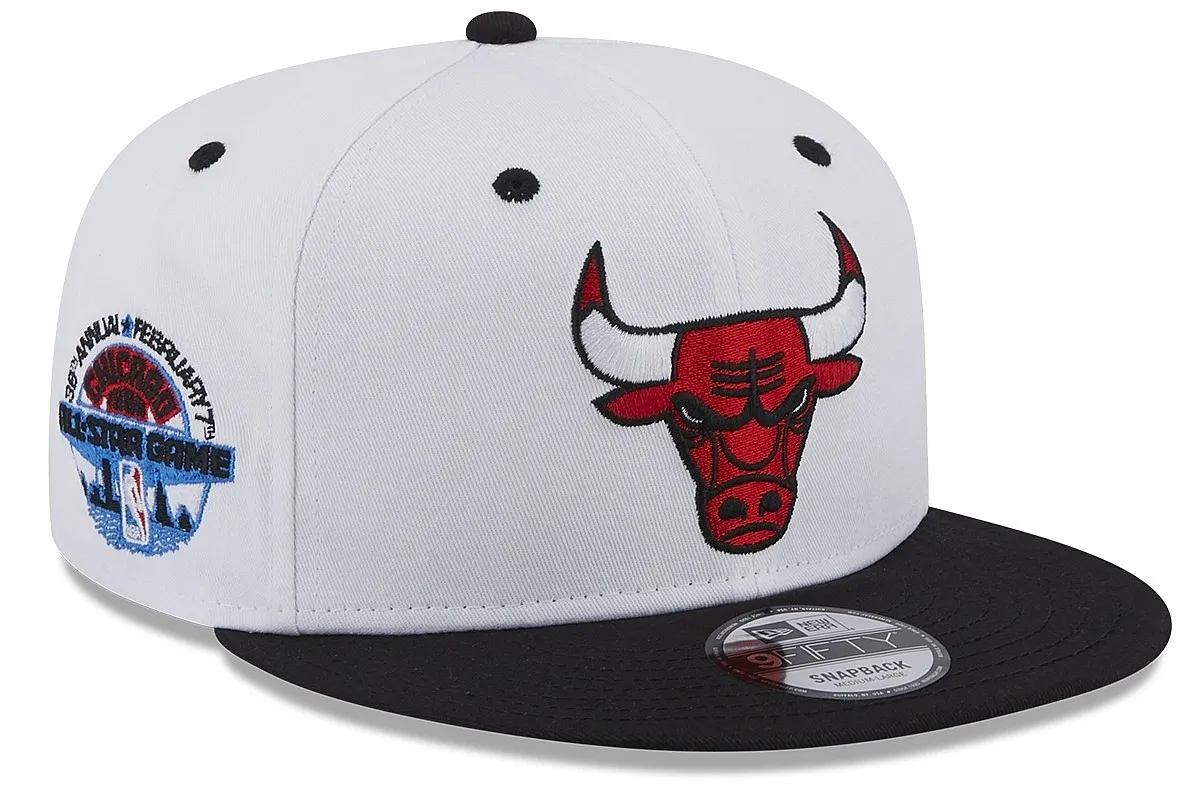 cap New Era 9FI White Crown Patch NBA Chicago Bulls - White/Black - men´s