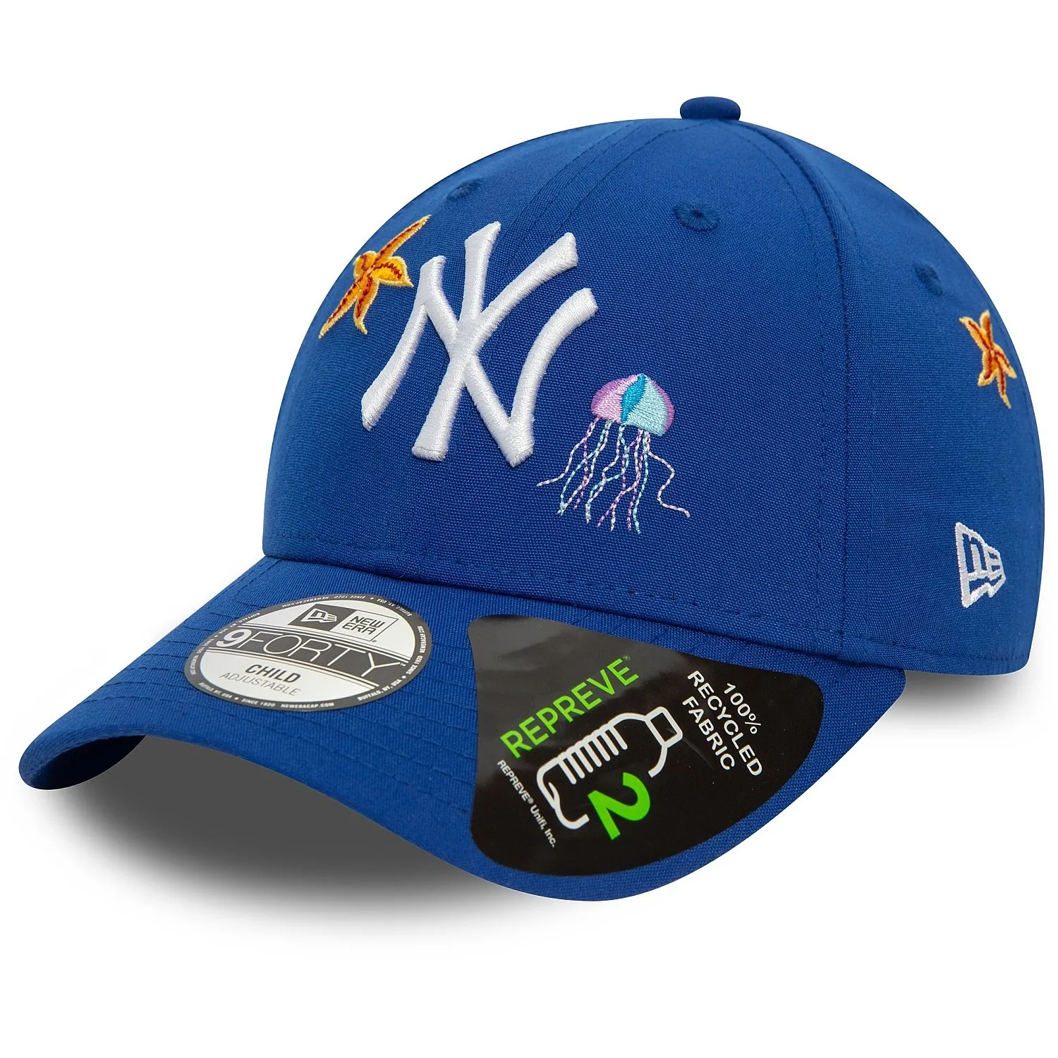 cap New Era 9FO Recy Icon Repreve MLB New York Yankees Child - Royal Blue - kid´s