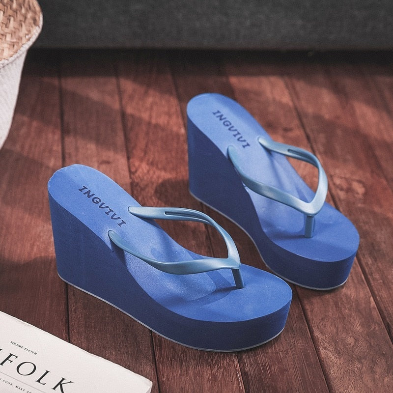 Comfort Summer Women Wedge Platform Slippers Shoes