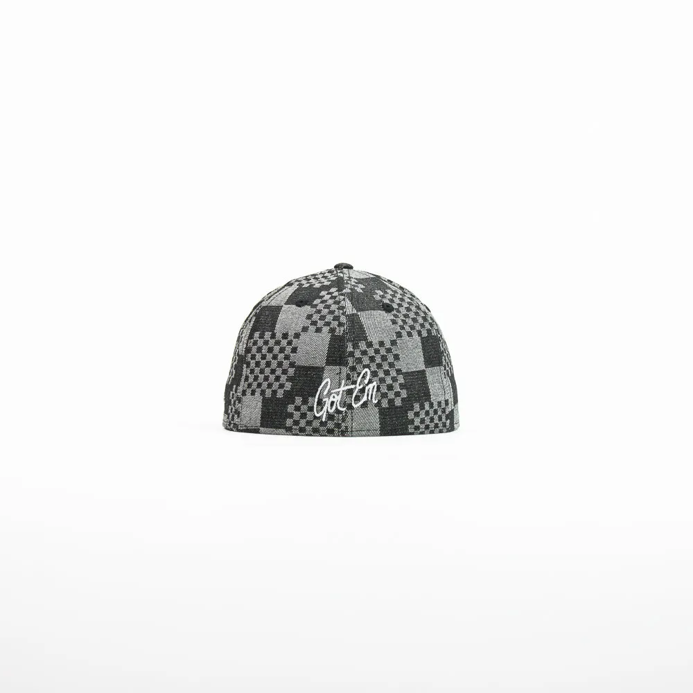 Corporate Fitted Cap (Black Checkerboard)