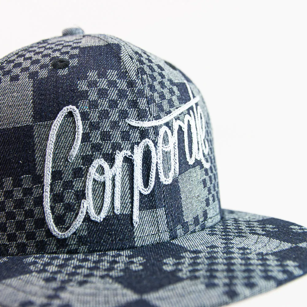 Corporate Fitted Cap (Blue Checkerboard)