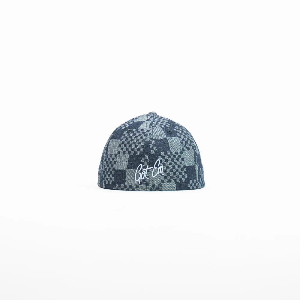 Corporate Fitted Cap (Blue Checkerboard)