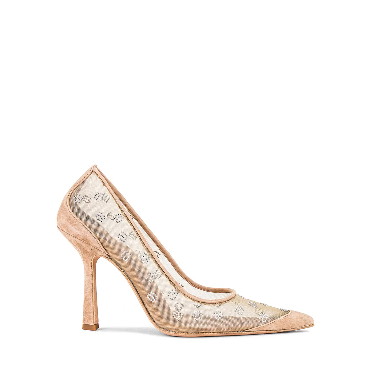 Delphine 105 Crystal Pump, Nude