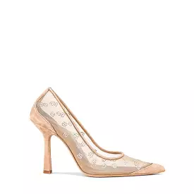 Delphine 105 Crystal Pump, Nude