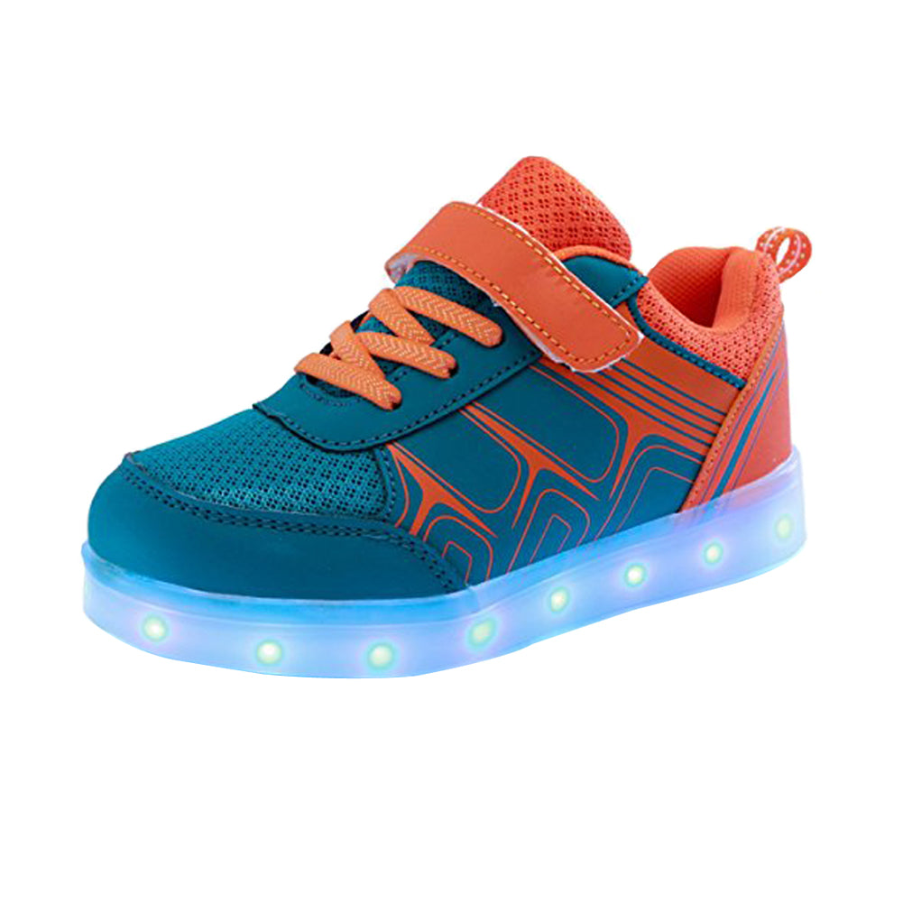 DoGeek Kids Light Up Shoes Mesh Net Design, for Boys and Girls, 7 Colors LED Light, Rechargeable (Choose Half Size Up)