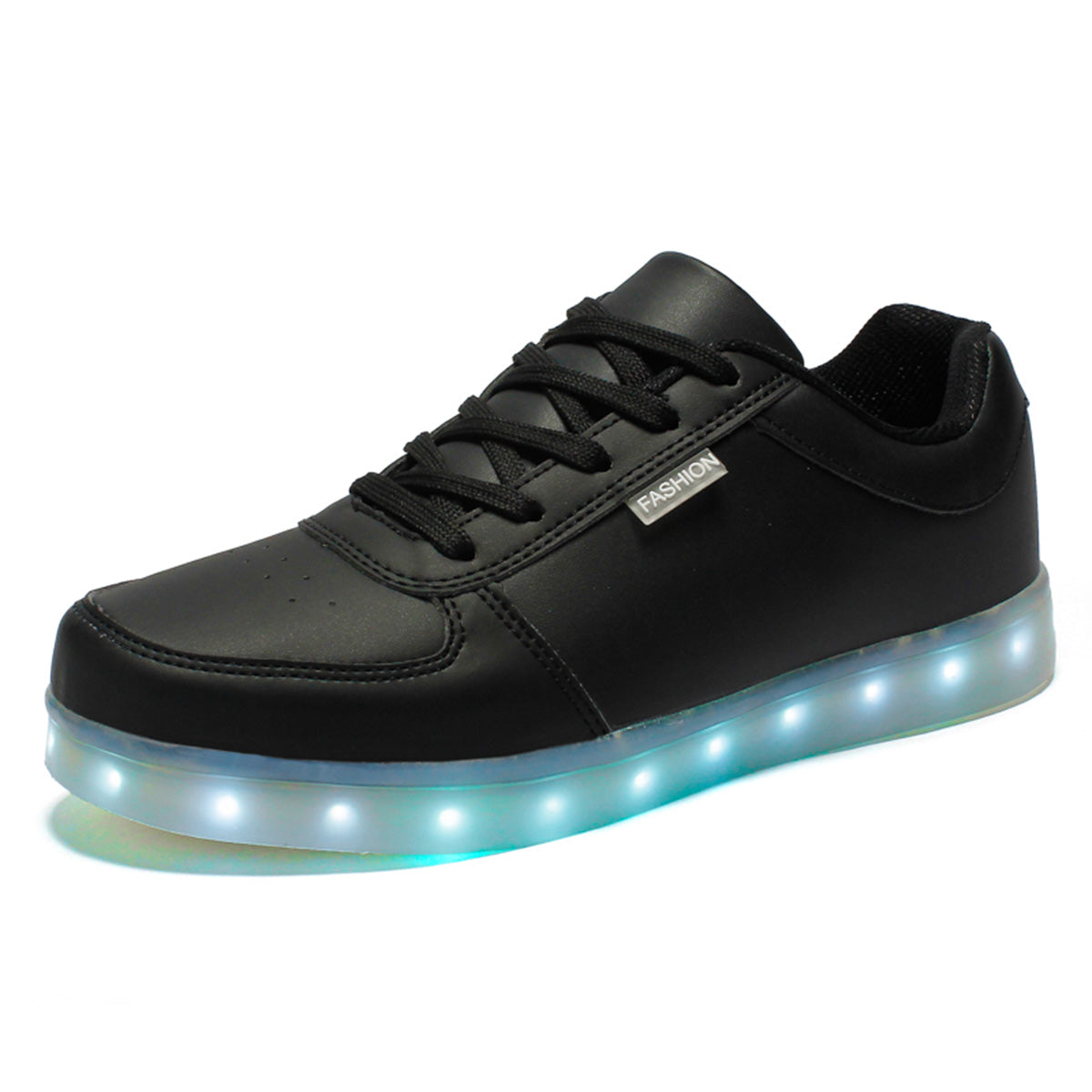 DoGeek Size Kids and Adults Classic Black/White Low Top Light Up Shoes,  30-46 EU