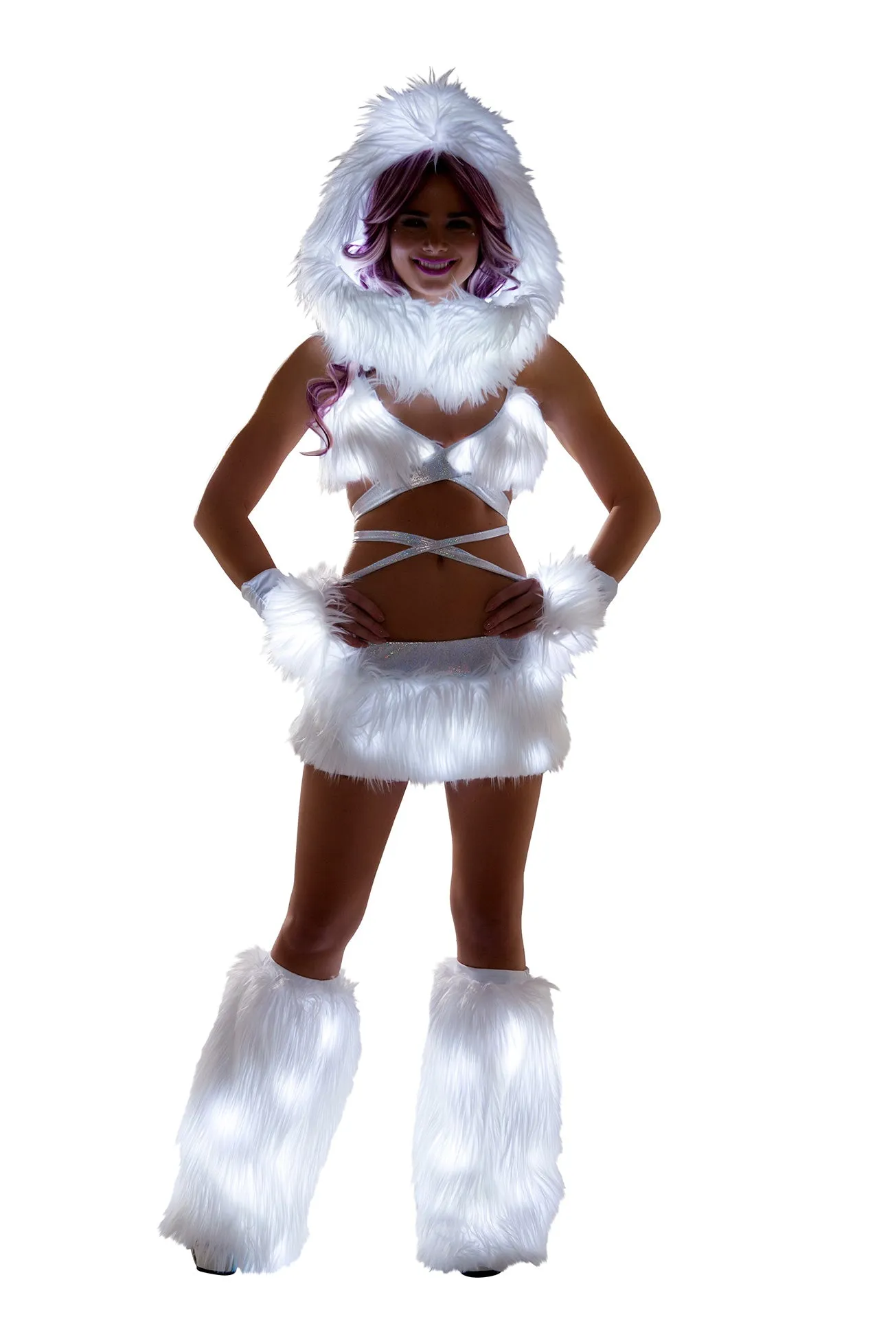 FF429 - Faux Fur Light-Up Leg warmers