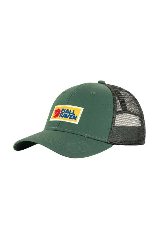 Fjallraven baseball cap Vardag Langtradarkeps green color F78139.679