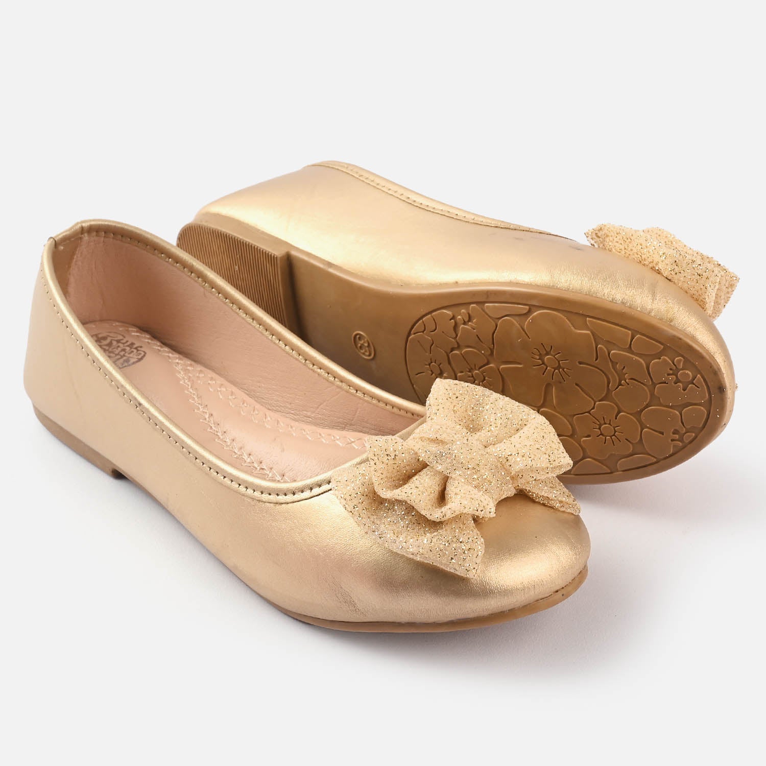 Girls Pumps 1288-Golden