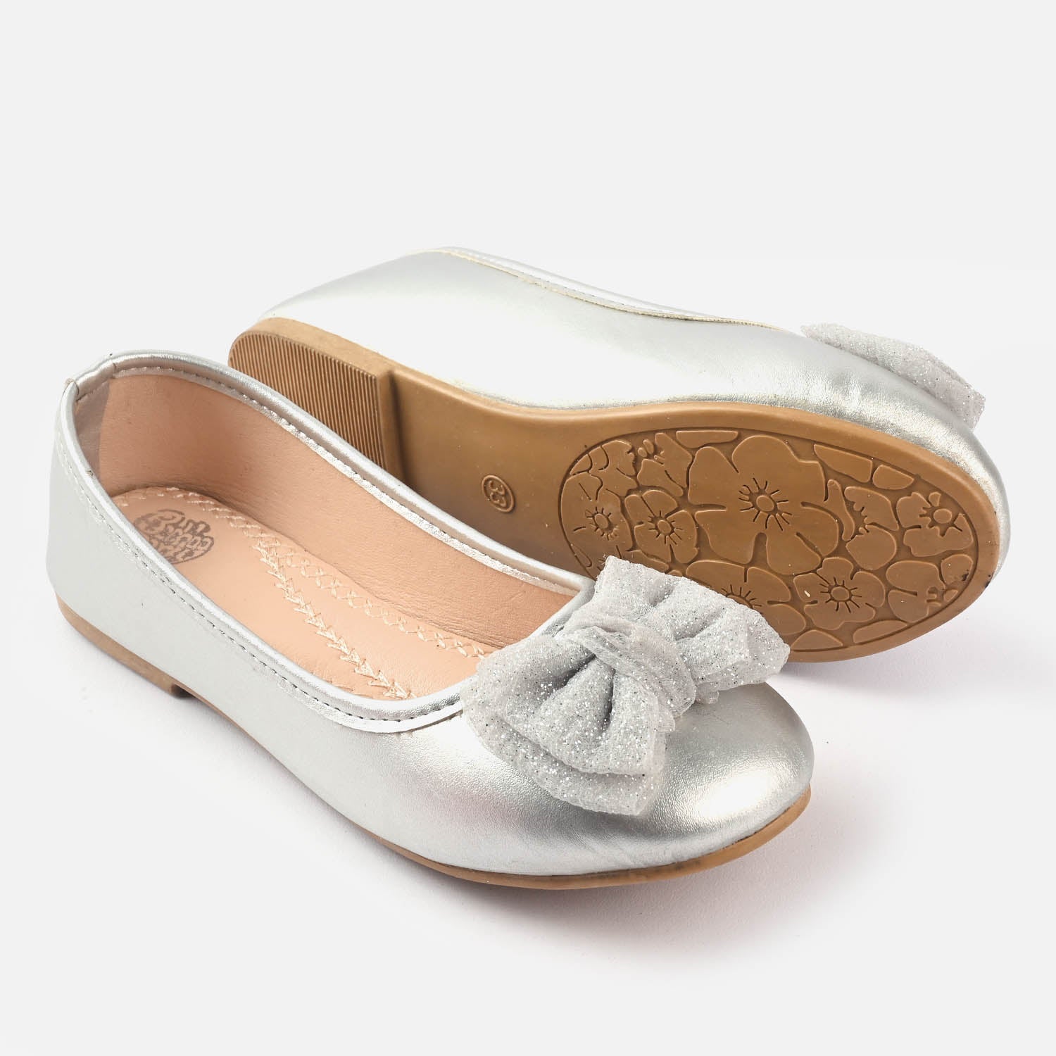 Girls Pumps 1288-SILVER