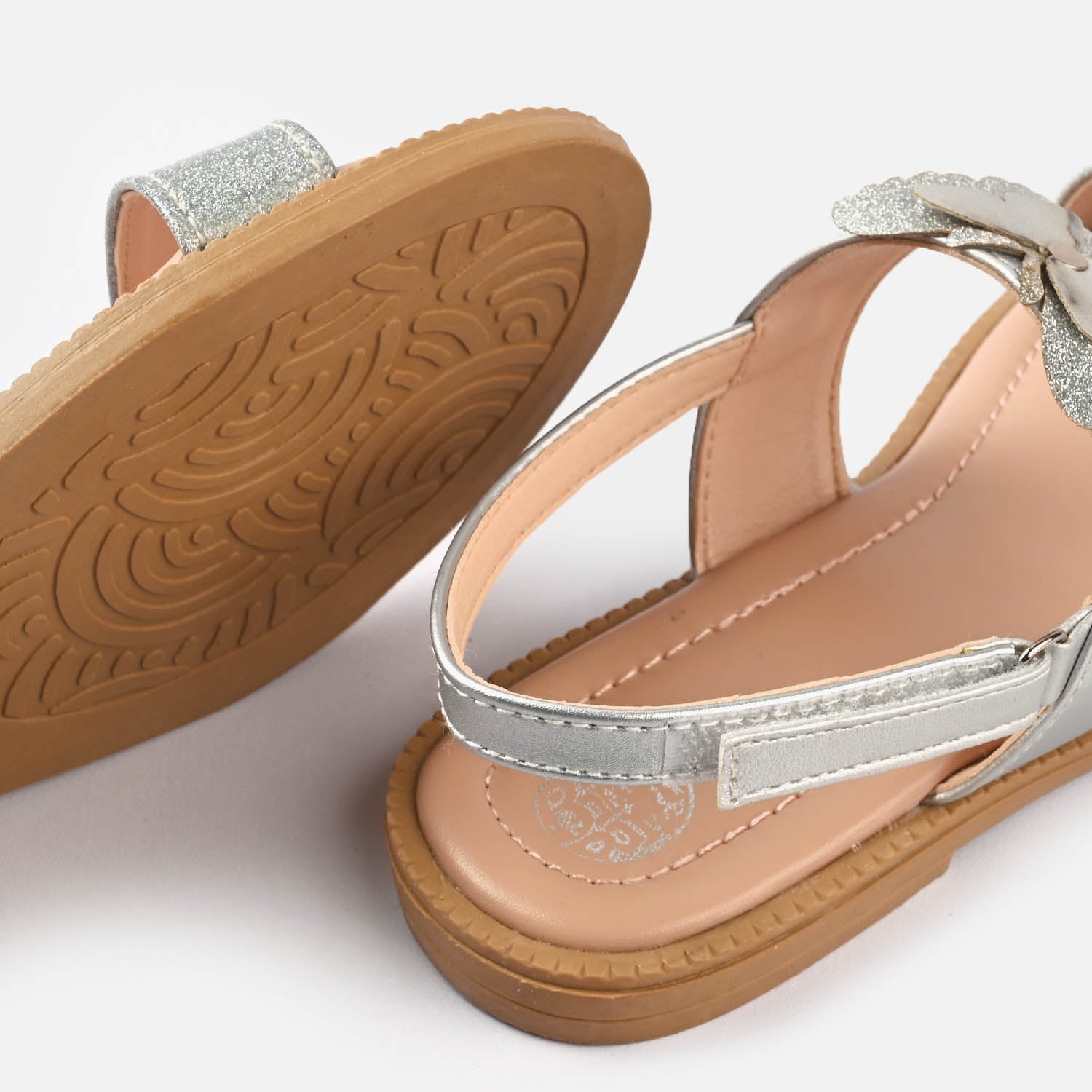 Girls Sandals 1284-SILVER