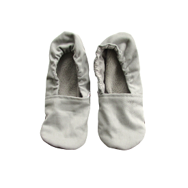 Grey Brushed Denim Women's Slippers