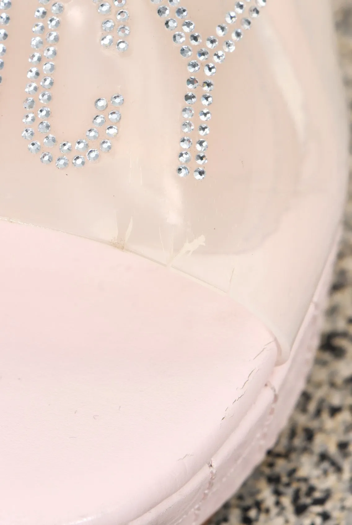 JUICY COUTURE Pink Jelly Wedge Heels (6.5)