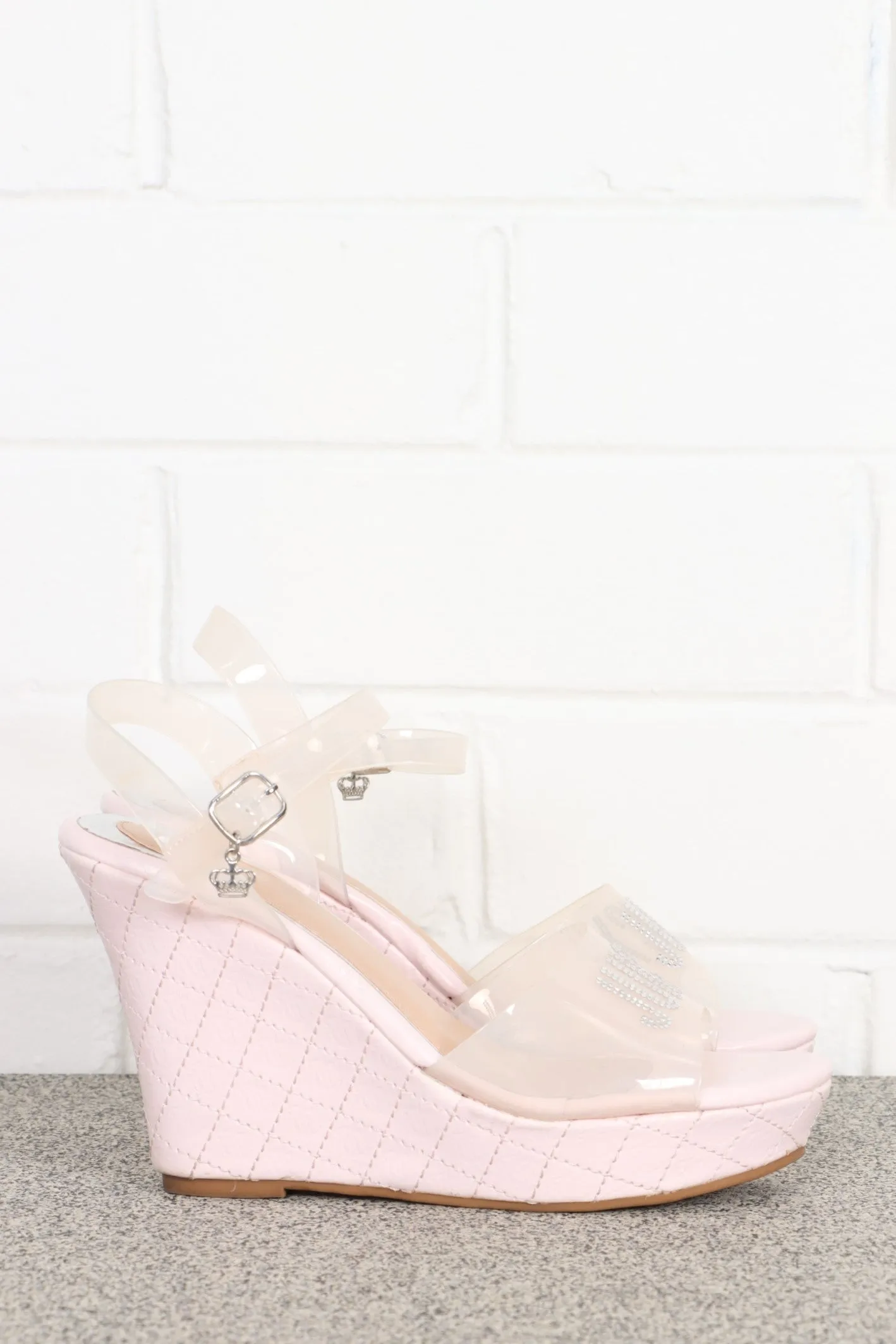 JUICY COUTURE Pink Jelly Wedge Heels (6.5)