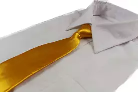 Kids Boys Warm Yellow Elastic Plain Neck Tie