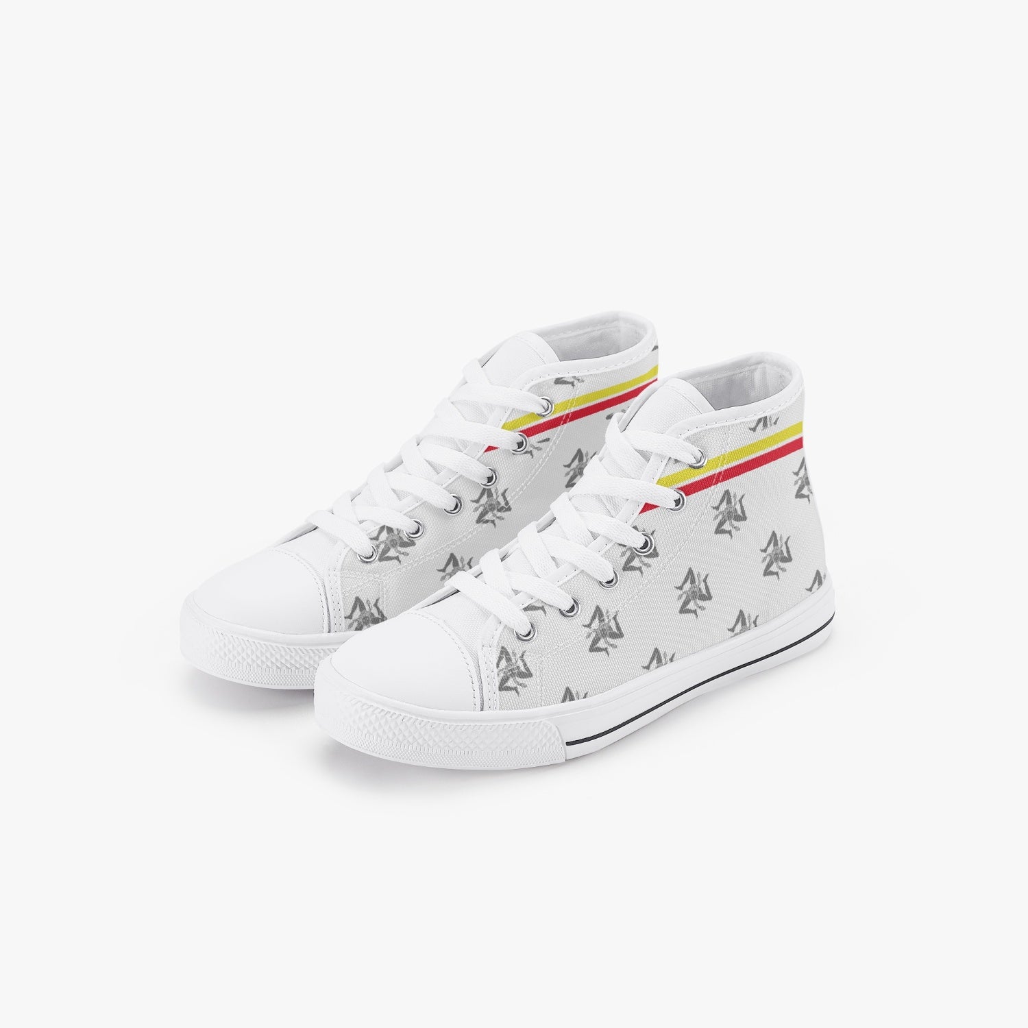 Kid’s High-Top Shoes Siclian pattern white