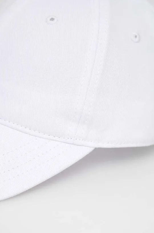 Lacoste cotton baseball cap white color smooth