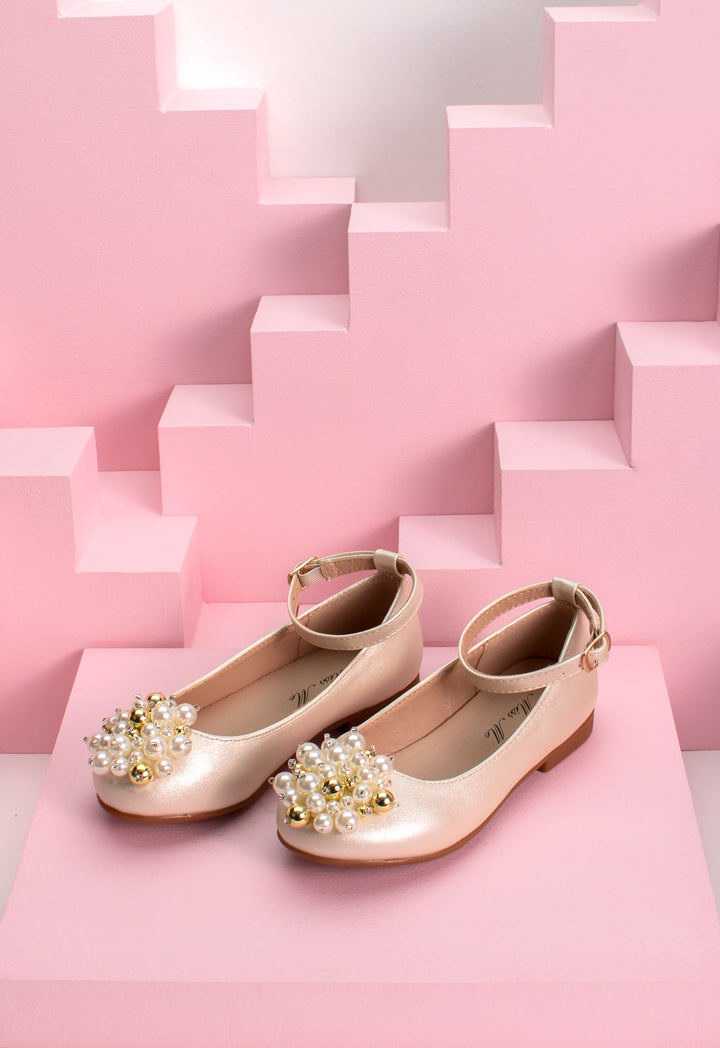 Pearl Embellished Flat Shoes