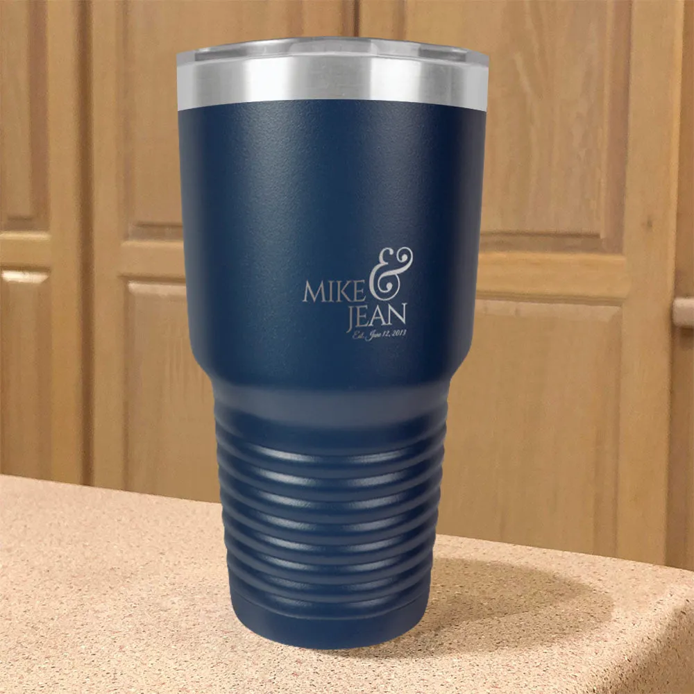 Personalized Stainless Steel Tumbler Anniversary Couple