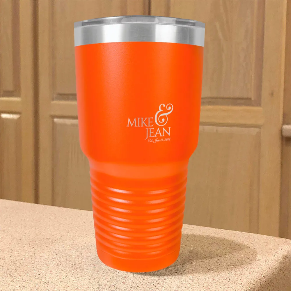 Personalized Stainless Steel Tumbler Anniversary Couple