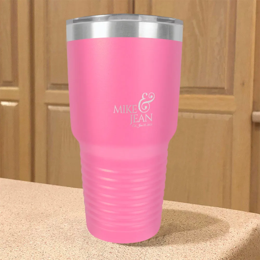 Personalized Stainless Steel Tumbler Anniversary Couple