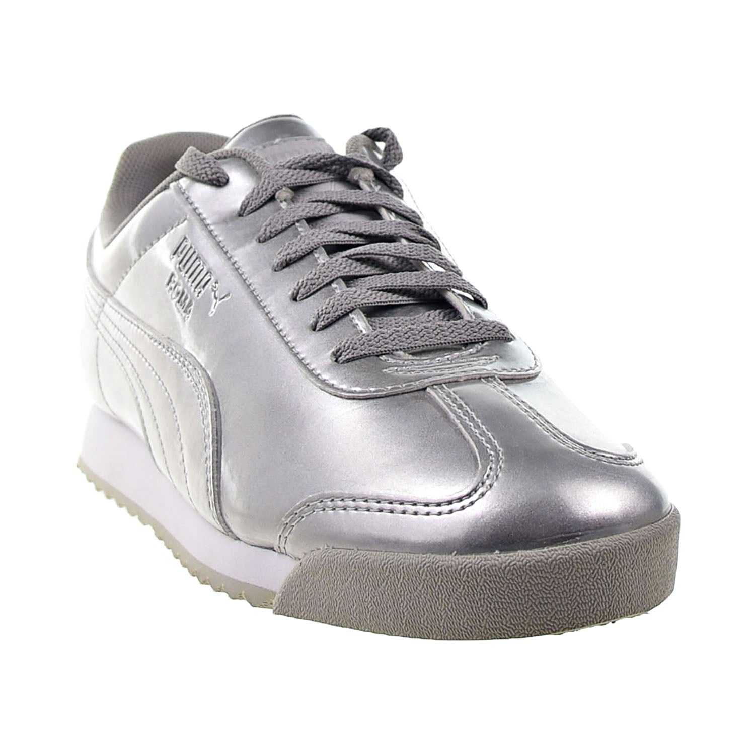 Puma Roma Patent Anodized Big Kids' Shoes Puma Silver-White