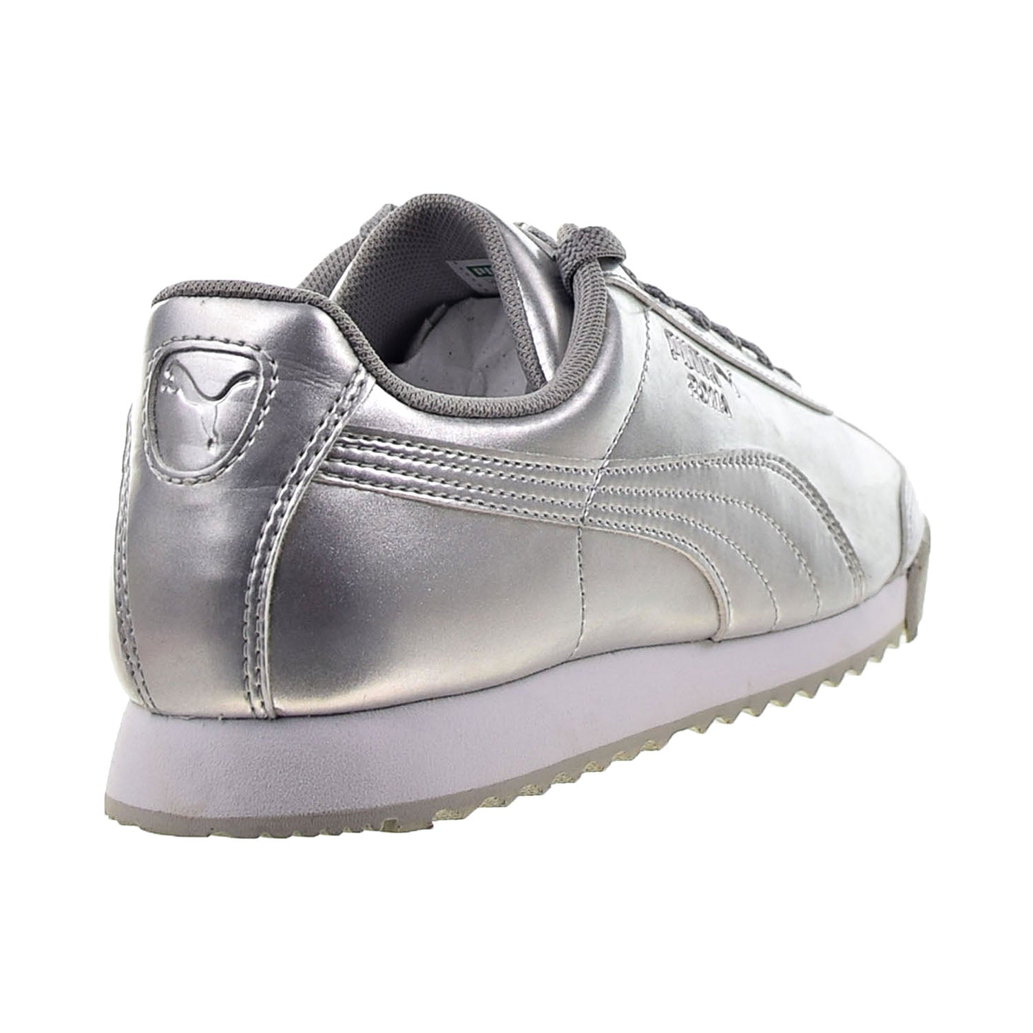 Puma Roma Patent Anodized Big Kids' Shoes Puma Silver-White