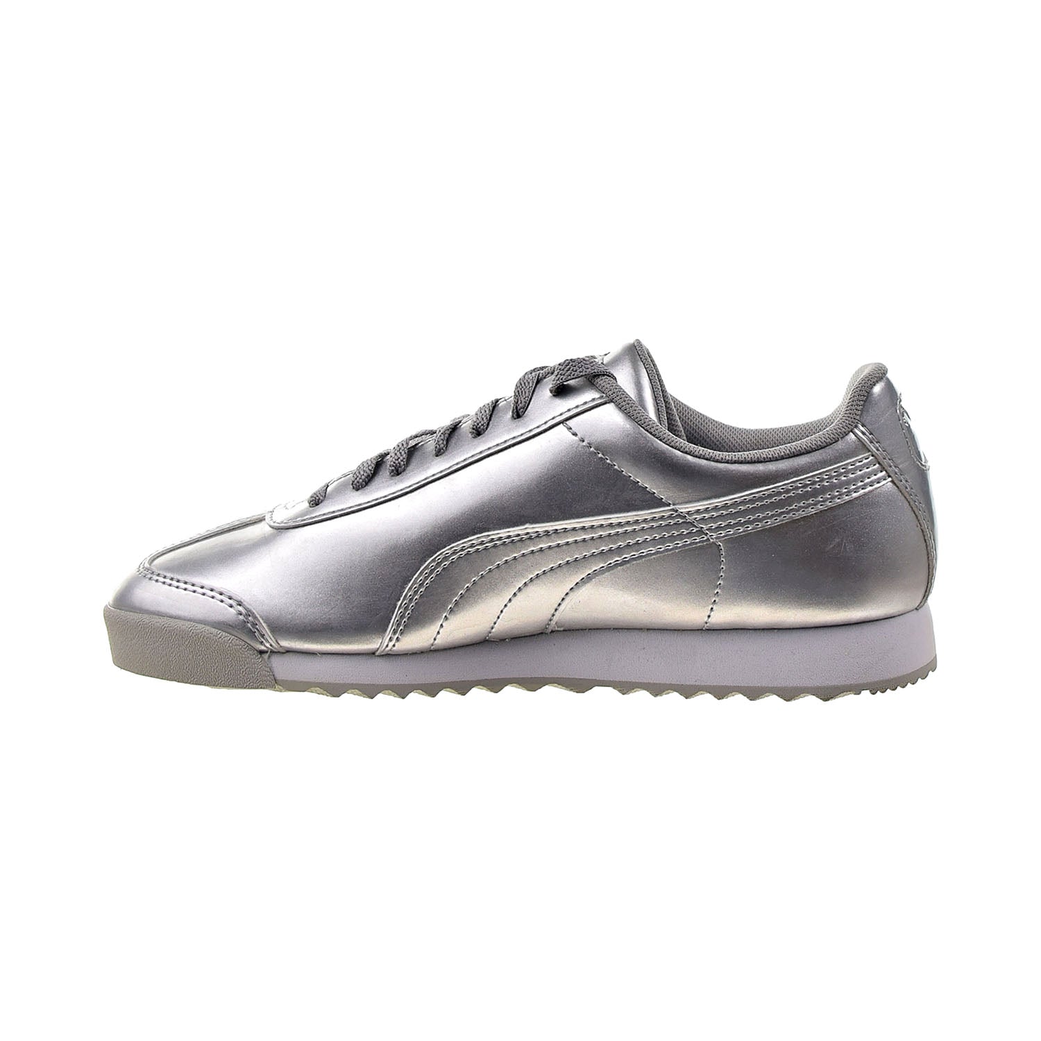 Puma Roma Patent Anodized Big Kids' Shoes Puma Silver-White