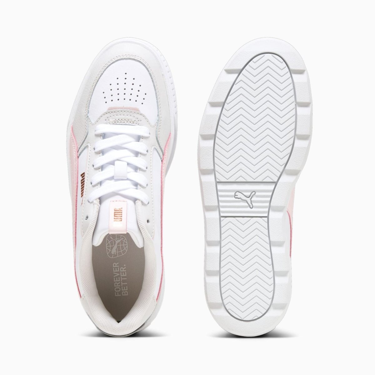 PUMA WOMEN'S KARMEN REBELLE WHITE/PINK SHOES