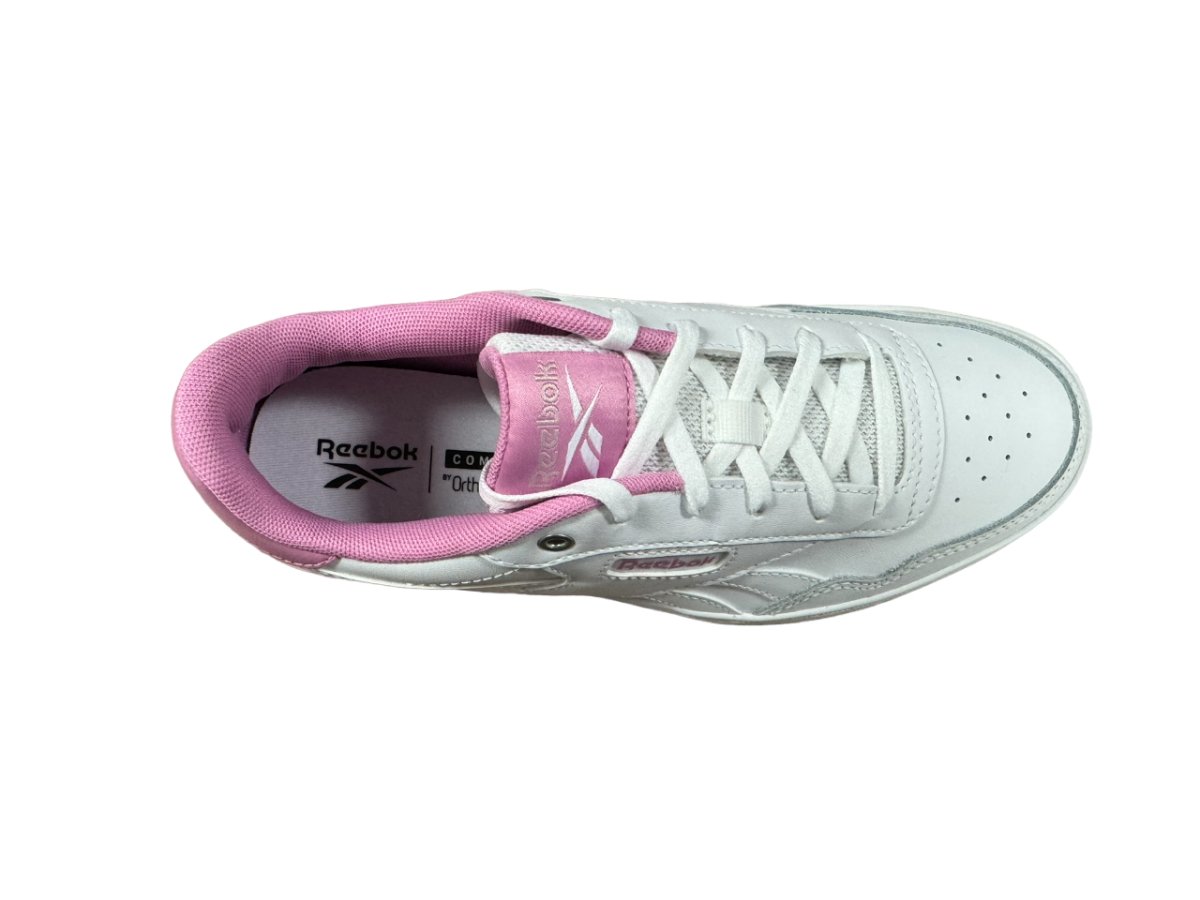 REEBOK WOMEN'S COURT PLATFORM WHITE/PINK SHOES