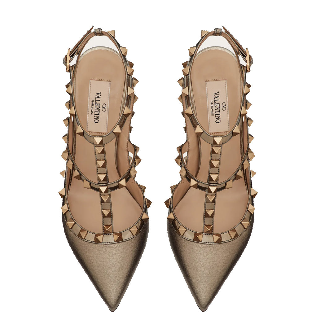 Rockstud Slingback Metallic, Sasso