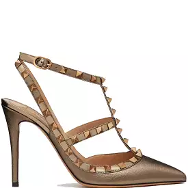 Rockstud Slingback Metallic, Sasso