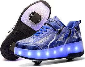 Roller Shoes USB Charge Girls Boys Sneakers with Wheels LED Roller Skates Shoes S4750966