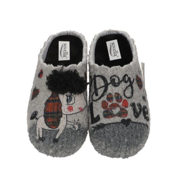 Sovella Women's Dog Slipper Grey