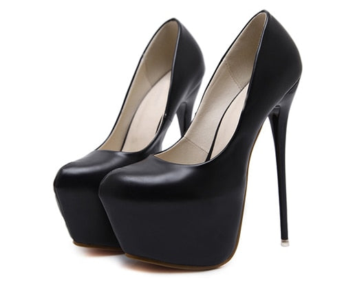 Spring Autumn Fashion Pumps Shoes Women High Heels Pumps 16cm Platform Shoes Sexy Wedding Shoes