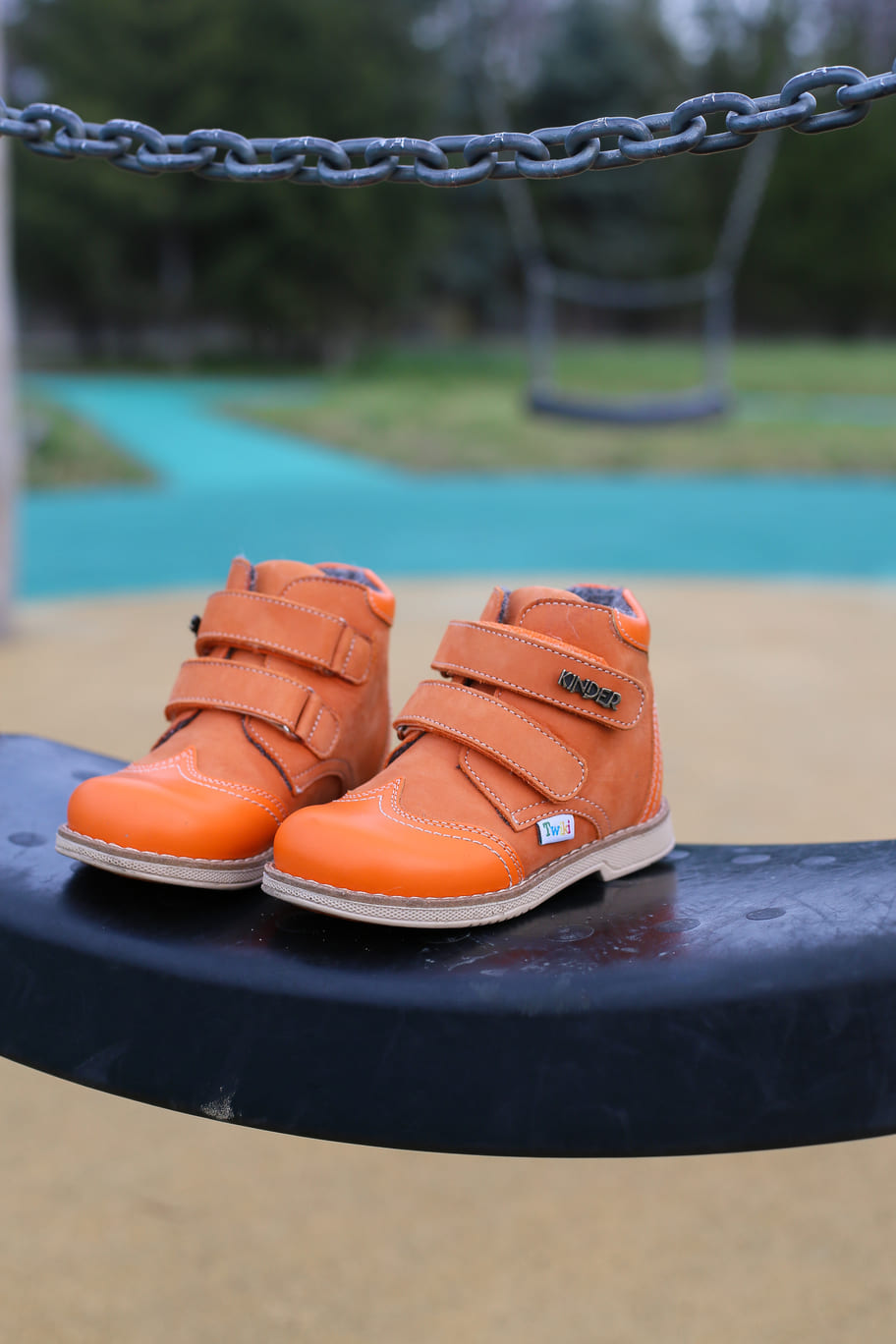 Twiki Orthopedic Boots TW-318-6 Orange Autumn Winter Outdoor Shoes Two Fasteners Baby Toddler Kids Boys Girls