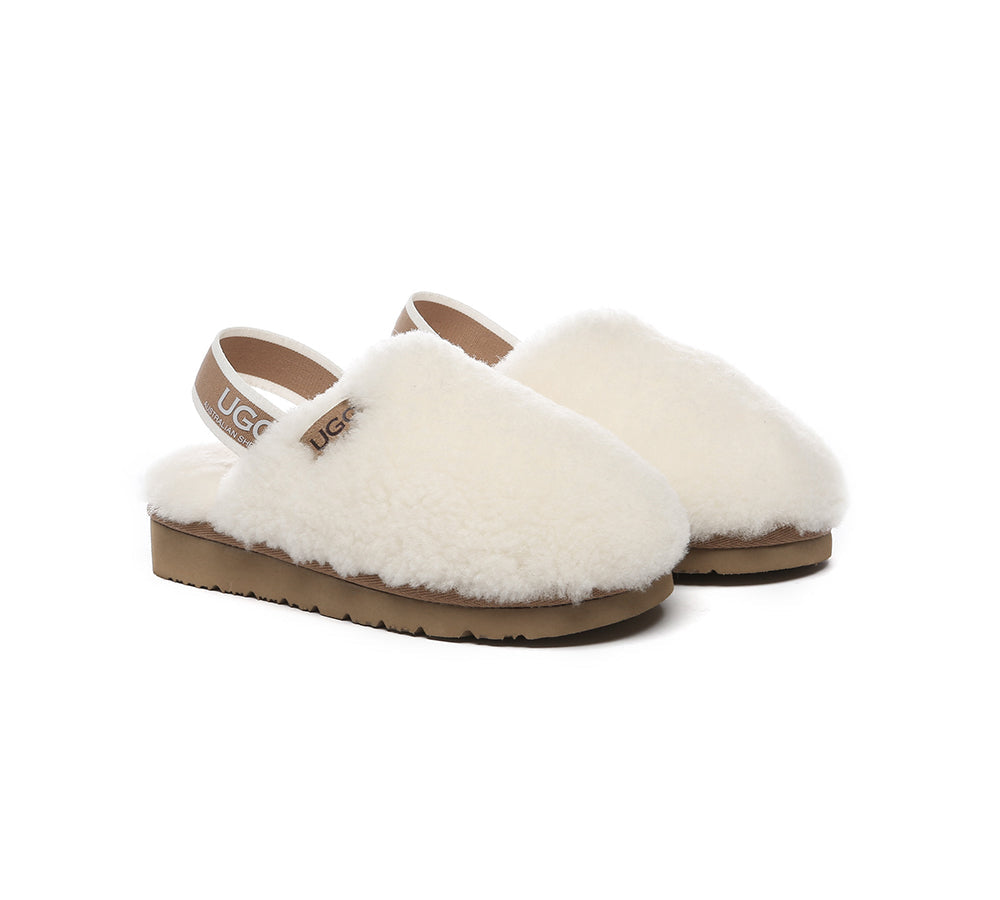 UGG AUSTRALIAN SHEPHERD UGG Kids Slingback Fluffy Slides Kamari