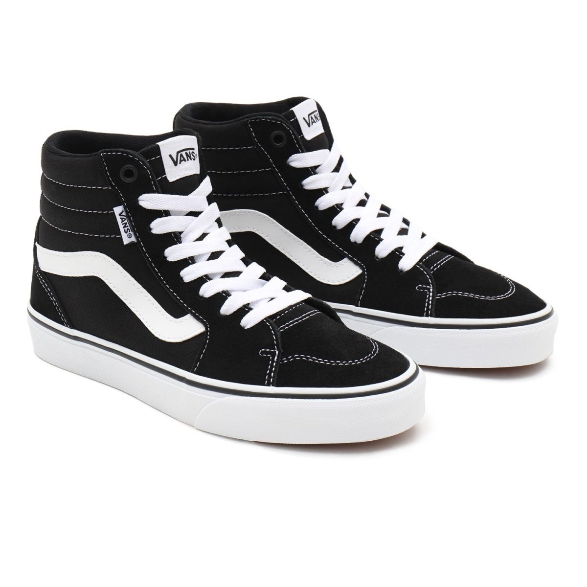 VANS WOMEN'S FILMORE HIGH BLACK/WHITE SHOES