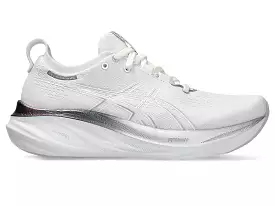 Women's Asics Gel-Nimbus 26, Real White/Pure Silver, 8.5 B Medium