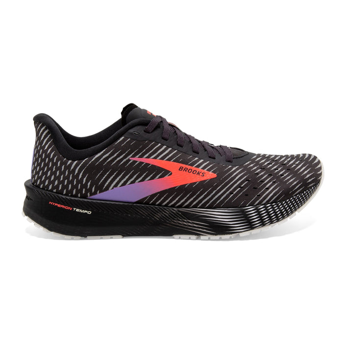 Women's Brooks Hyperion Tempo, Black/Coral/Purple, 6.5 B Medium