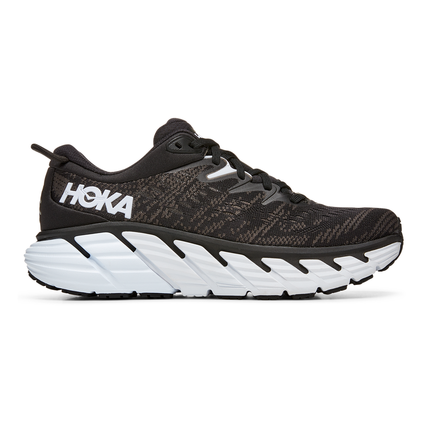 Women's Hoka One One Gaviota 4, Black/White, 7 D Wide