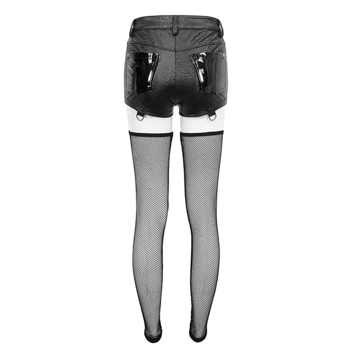 women's shorts DEVIL FASHION - STARLET SHORTS WITH FISHNET LEGWARMERS - PT162  -  Metal-shop